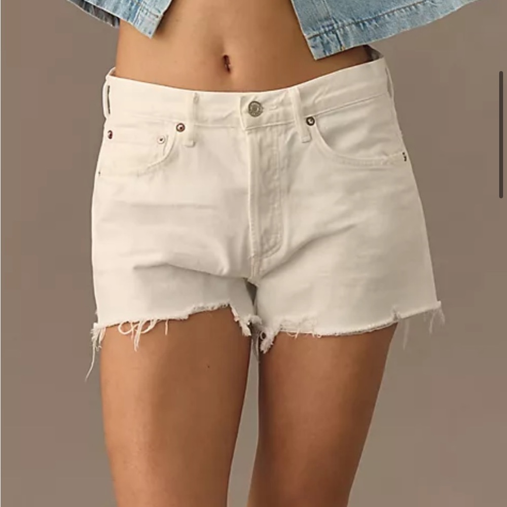 NWT AGOLDE PARKER SHORT - white/off white